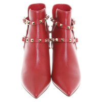 Valentino Garavani "Rockstud" boots in red