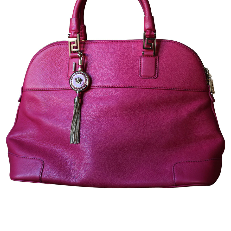 Gianni Versace Handbag Leather in Fuchsia