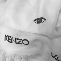 Kenzo sciarpa con parti in seta
