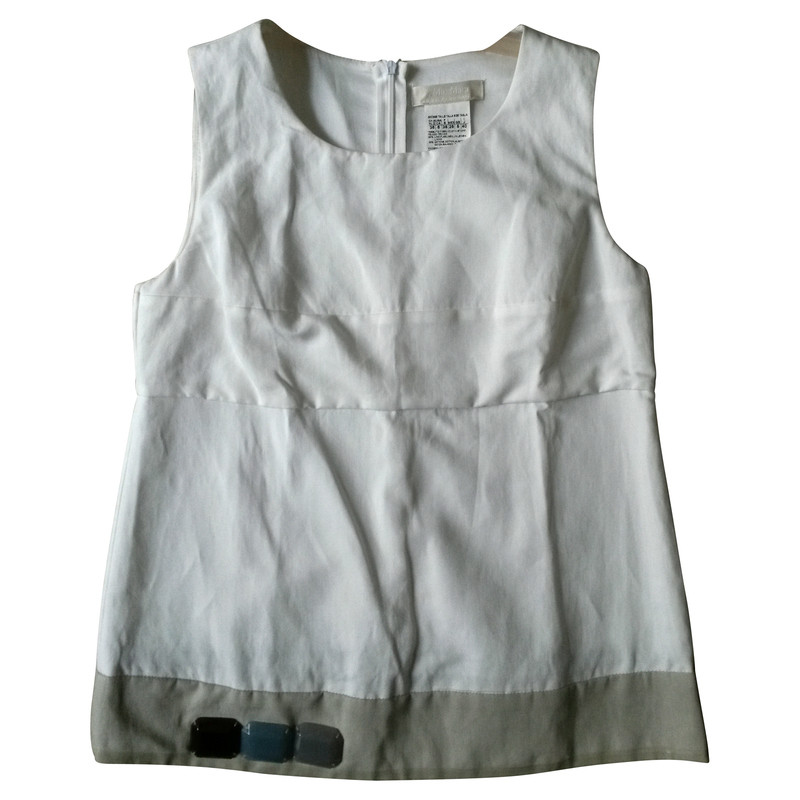 Sport Max Off-white linen/cotton top
