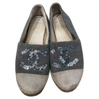 Chanel Slippers/Ballerinas Canvas in Green