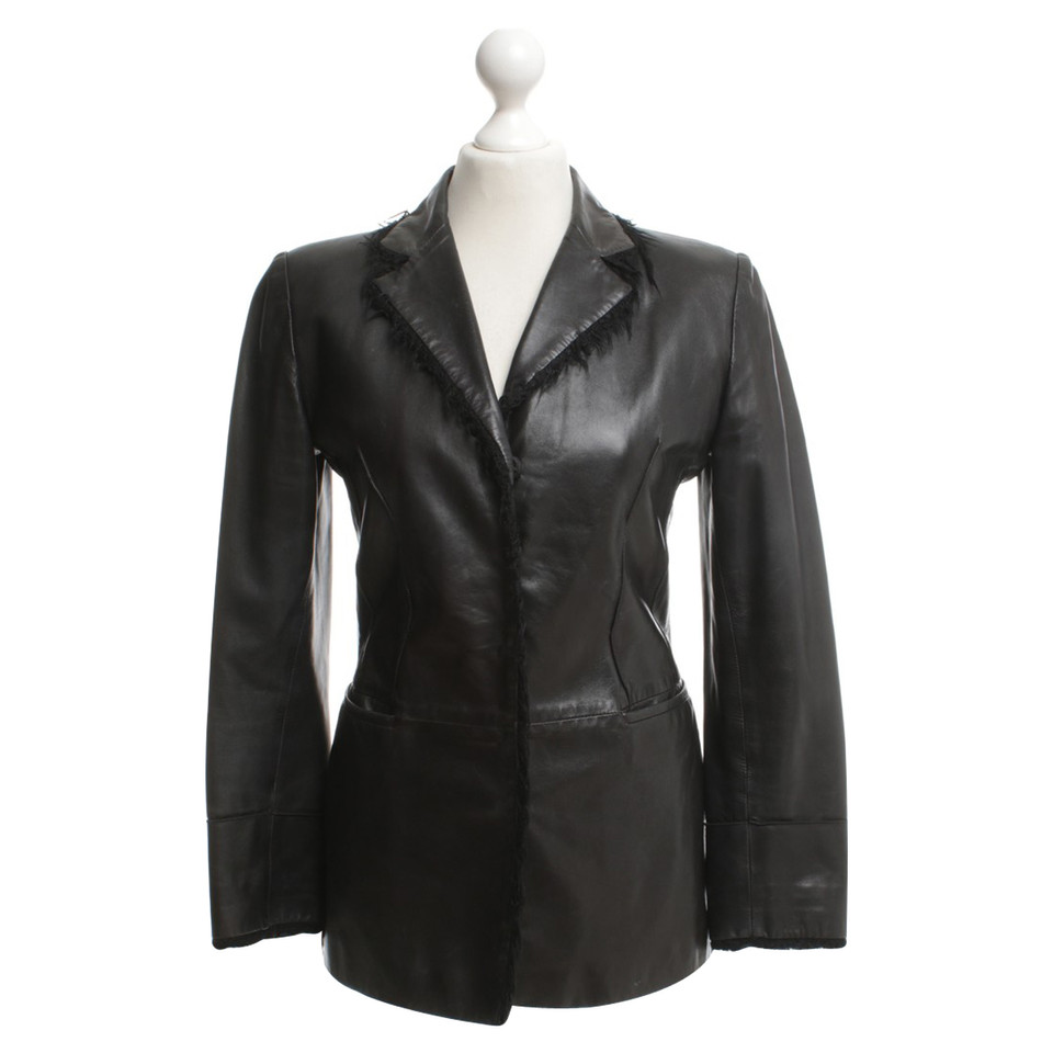 Nusco Leather blazer in black