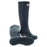 Hunter Rain boots in dark blue