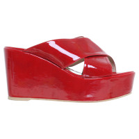 Pollini Wedges red patent leather