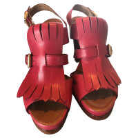 Santoni Sandals Leather in Pink