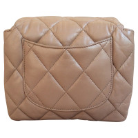 Chanel Classic Flap Bag Mini Square Leer in Huidskleur