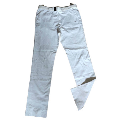 Prada Paire de Pantalon en Coton en Blanc