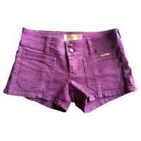 John Galliano Purple denim shorts