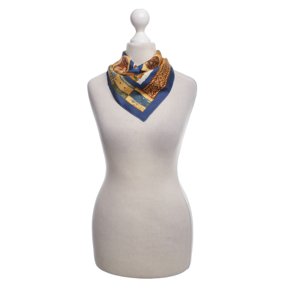 Hermès Zijden sjaal met maskers motief