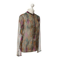 Antik Batik Blusa in seta con stampa