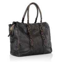Campomaggi Shopping Leather Bag Grigio
