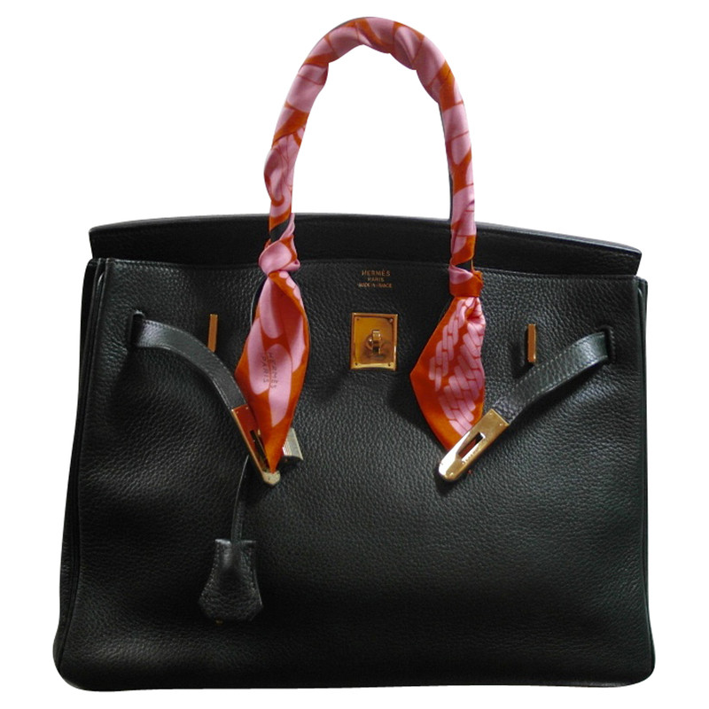 Hermès Birkin Bag 35 aus Leder in Khaki