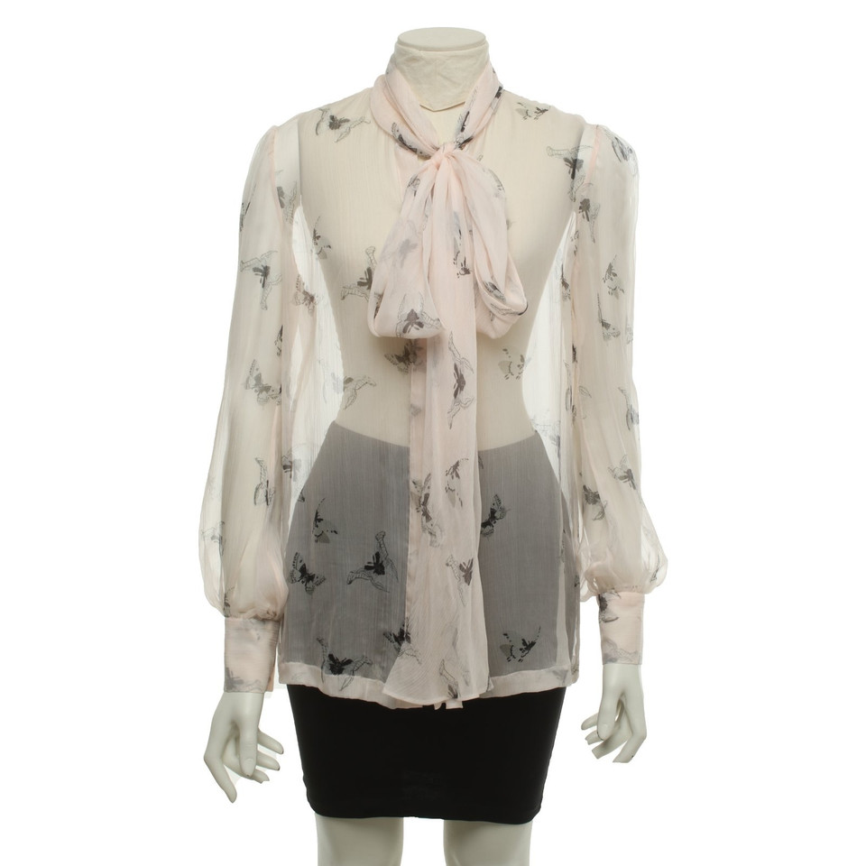 Alexander McQueen Transparent blouse made of silk