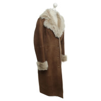 Basler Lambskin coat in brown