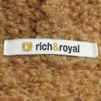 Rich & Royal Strukturierter Cardigan in Camel