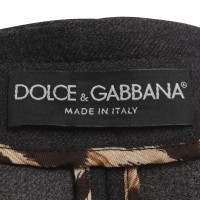 Dolce & Gabbana cappotto di lana in grigio scuro