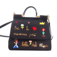 Dolce & Gabbana Sicily Bag en Toile en Noir