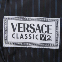 Versace Lederjacke in Schwarz 