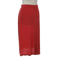 Helmut Lang Skirt Silk in Red