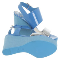 Christian Dior Wedges en bleu