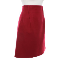 Jil Sander Wool skirt in red