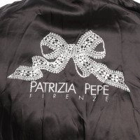 Patrizia Pepe Jacke/Mantel aus Leder in Braun