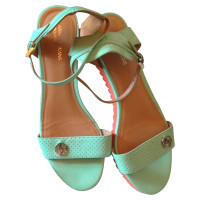 Armani Jeans Sandals Leather in Green