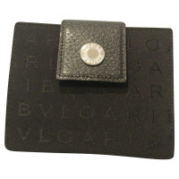 Bulgari Täschchen/Portemonnaie aus Canvas in Schwarz