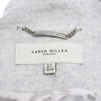 Karen Millen Jacke/Mantel aus Wolle in Grau