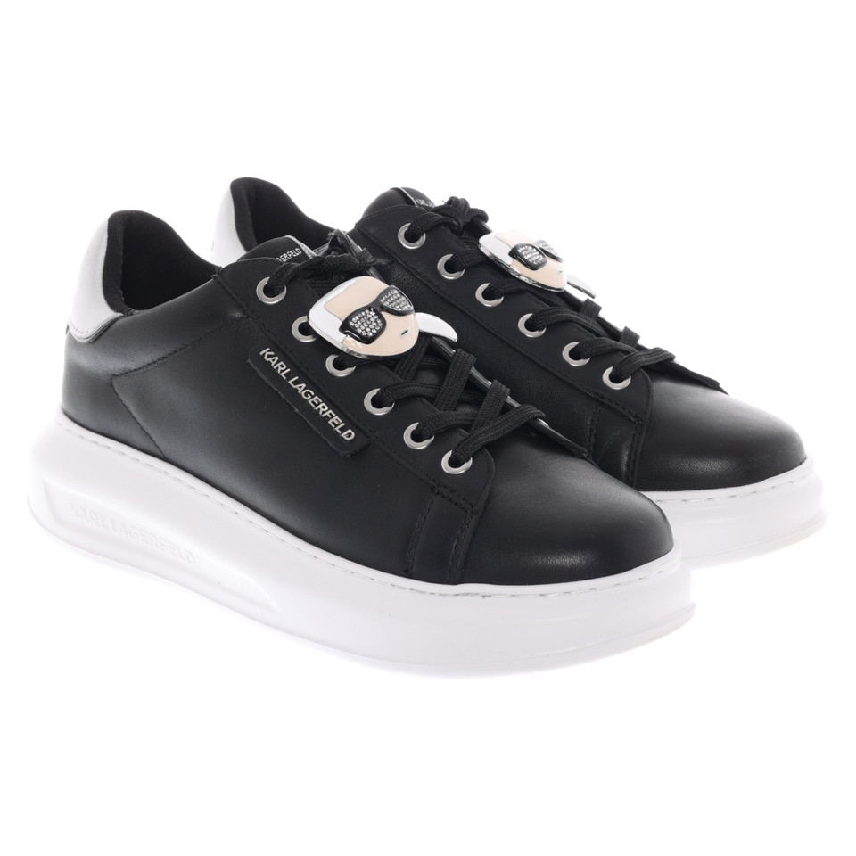 Karl Lagerfeld Chaussures de sport en Cuir en Noir