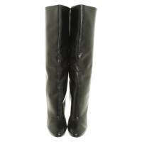 Casadei Leather boots in black and white