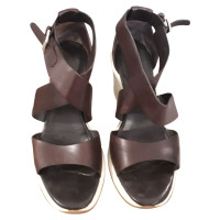 Hogan Sandals Leather in Brown