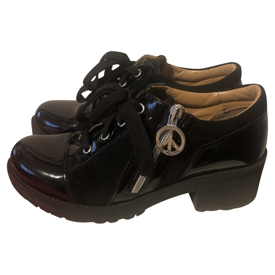 Moschino Love Chaussons/Ballerines en Daim en Noir