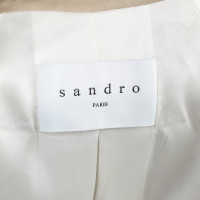 Sandro Jacke/Mantel aus Baumwolle in Beige