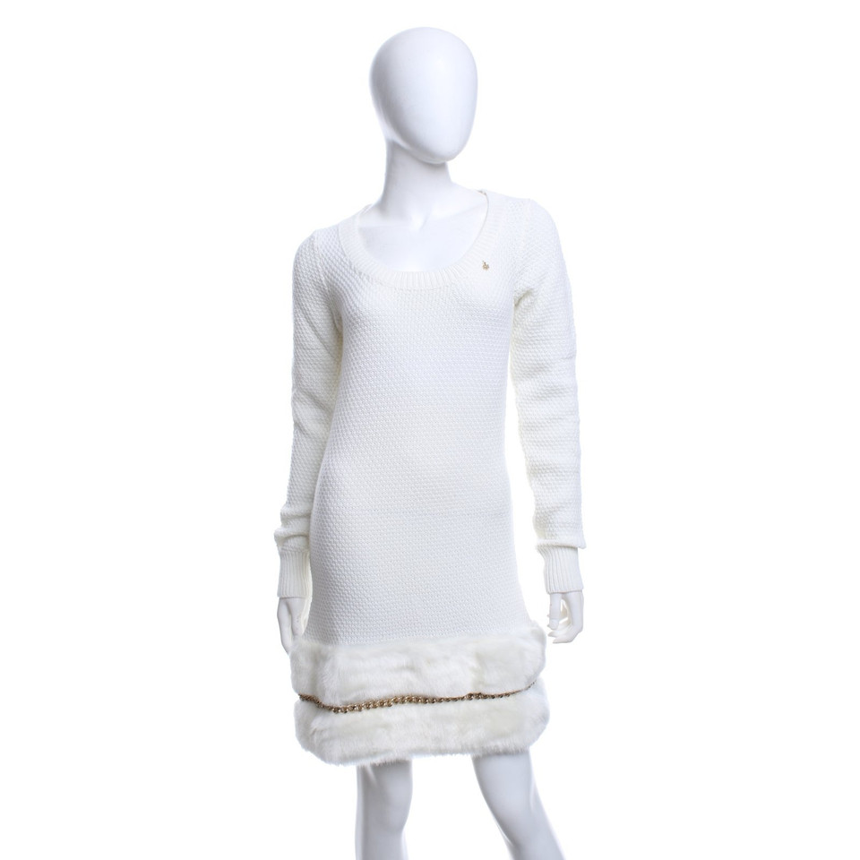 Elisabetta Franchi Gebreide jurk met nepbont trim