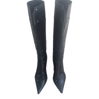 Jil Sander Schwarze Lederstiefel 