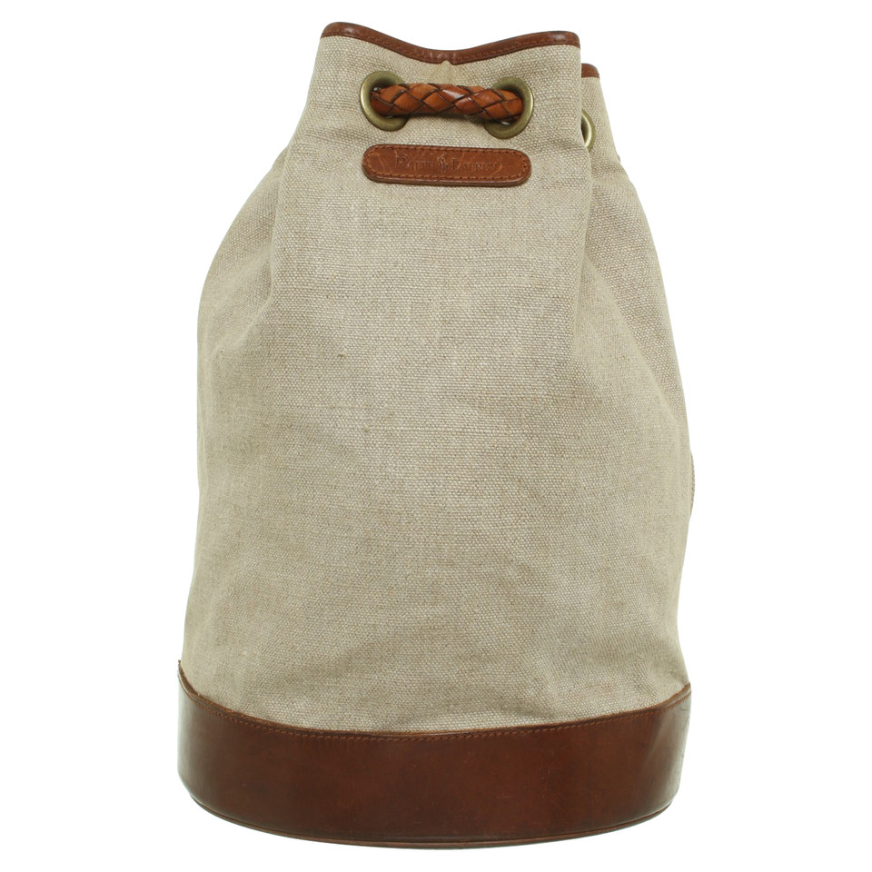 Ralph Lauren Leash bag made of linen / leather