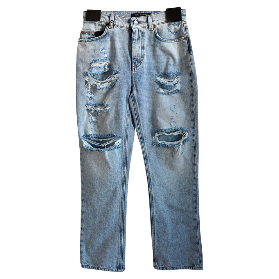 Dolce & Gabbana Jeans mit Himbeer-Applikation