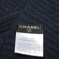 Chanel Cashmere gebreide jurk in donkerblauw