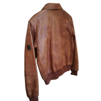 Belstaff Leather jacket with knit cuffs