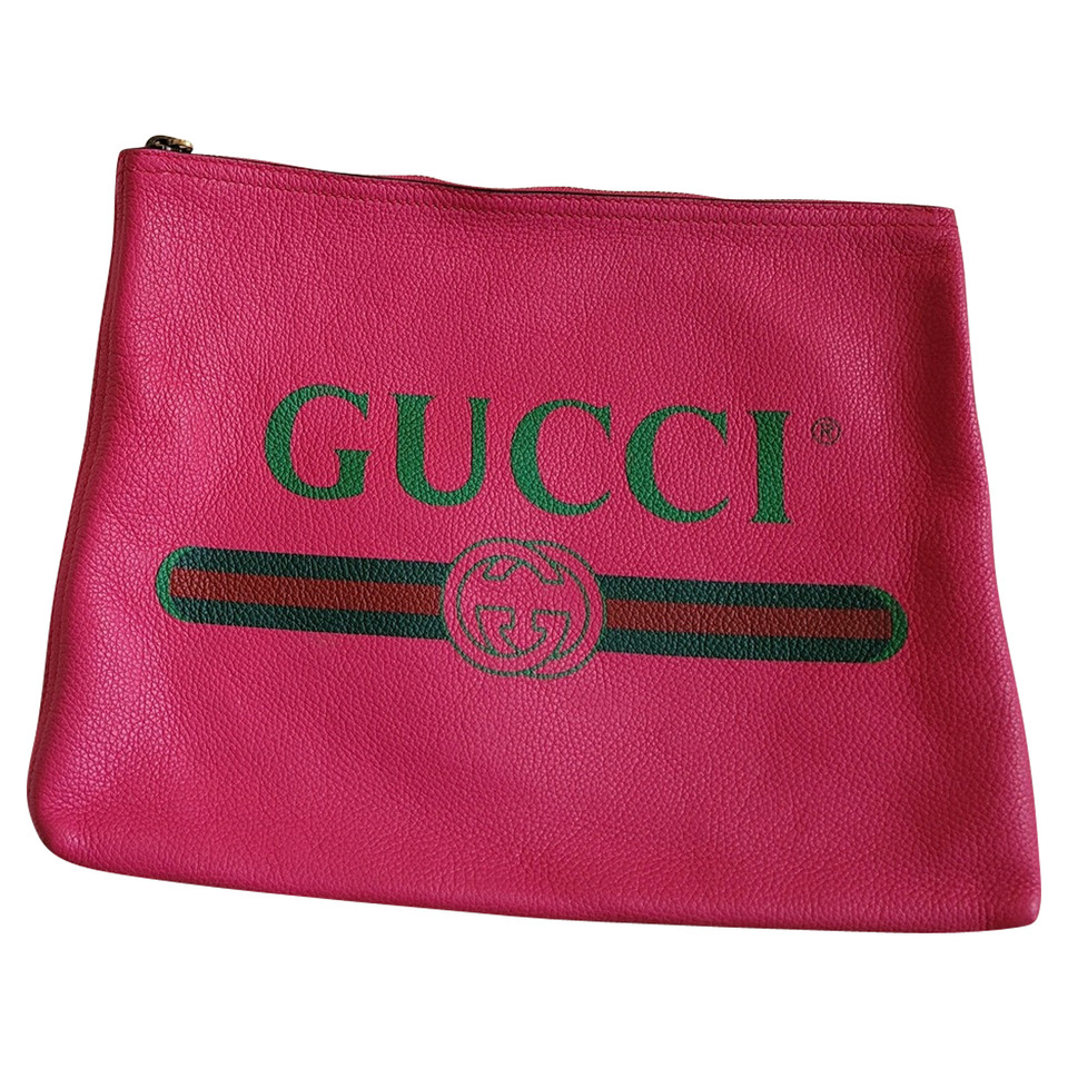 Gucci Clutch Leer in Roze