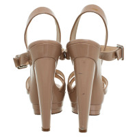 Christian Louboutin Sandals Patent leather in Nude
