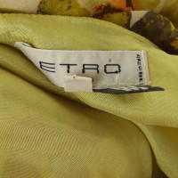 Etro Top soie colorée avec des pierres gemmes