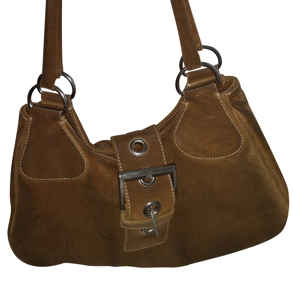 Prada Handbag Suede in Brown