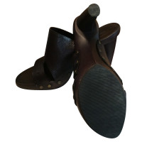Costume National Black leather clogs