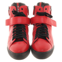 Prada Leren sneakers in rood