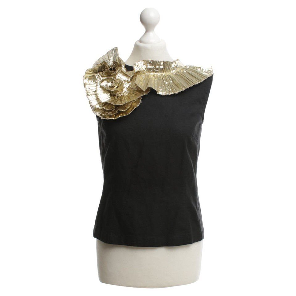 Dries Van Noten top with gold-colored details