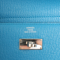 Hermès Kelly Wallet Leer in Blauw