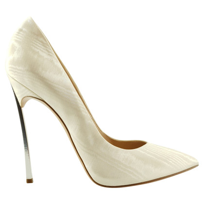 Casadei Pumps/Peeptoes Leather in Cream
