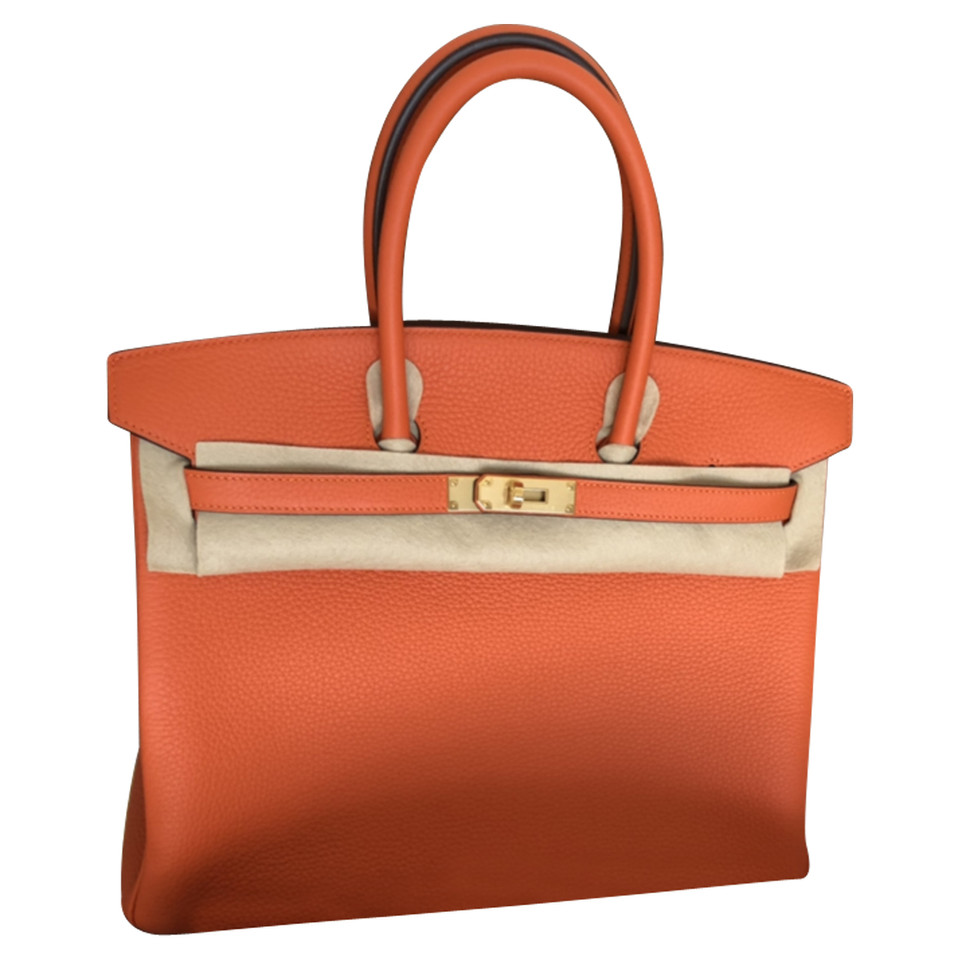 Hermès Birkin Bag 35 aus Leder in Rot